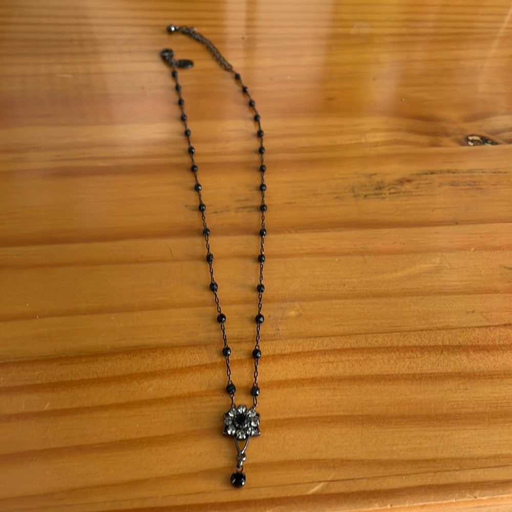 Black Beaded Choker 16”